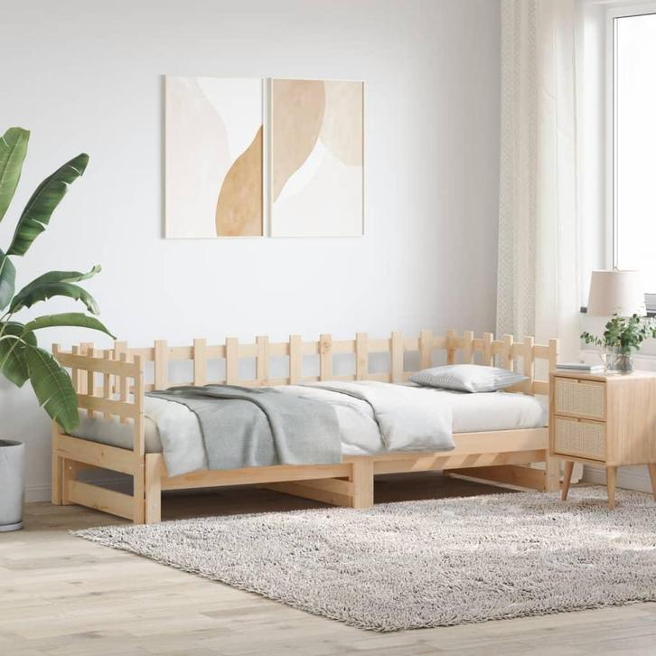Massief Grenen Logeerbed | Retour Deal | Slimme Koop!, Huis en Inrichting, Slaapkamer | Slaapbanken, 90 cm, 190 cm of minder, Nieuw