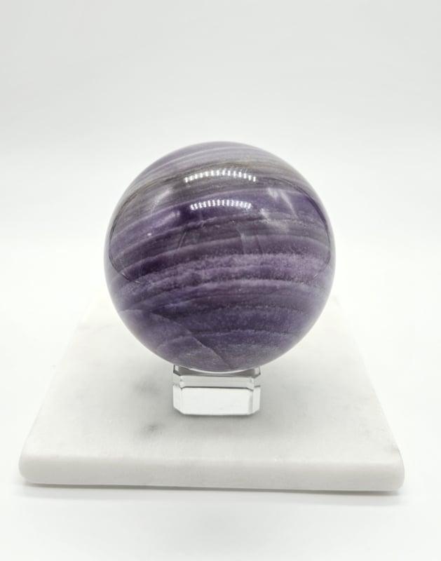 Zijde fluoriet bol / Silk fluoriet (zie filmpje), Handtassen en Accessoires, Edelstenen, Ophalen of Verzenden