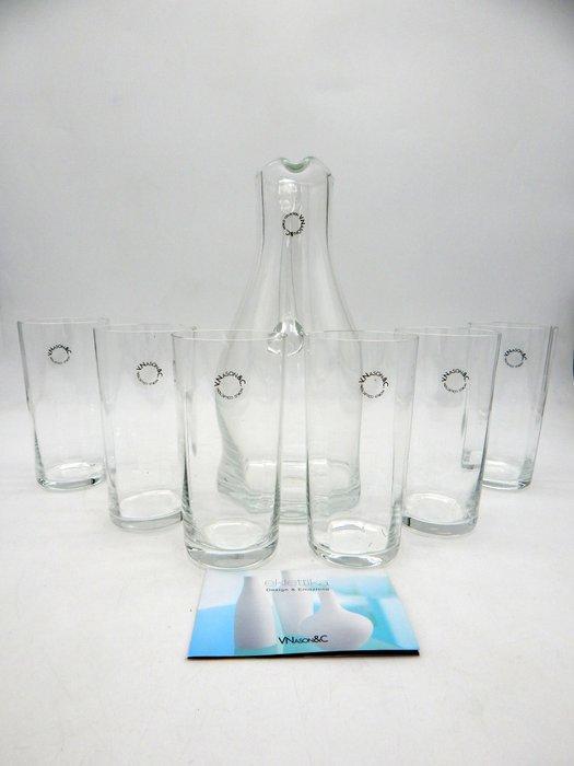 V.Nason&Co. - Drinkset - Muranoglas - Set van zes glazen met, Antiek en Kunst, Curiosa en Brocante