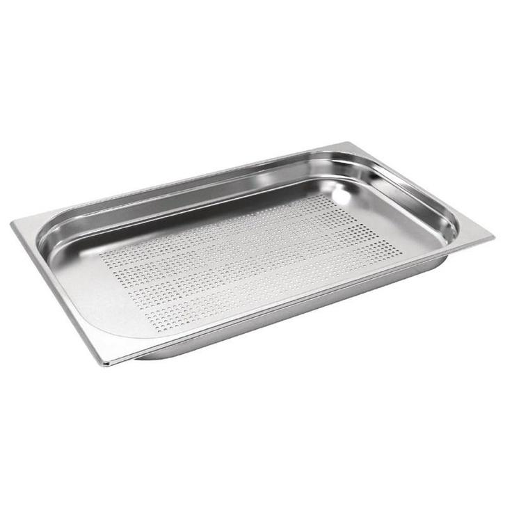 GN-Bak | RVS | 1/1 GN | Hoogte 40mm | Geperforeerd |, Zakelijke goederen, Horeca | Keukenapparatuur, Nieuw in verpakking, Verzenden