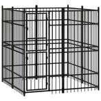 vidaXL Hondenkennel 3,69 m² staal, Verzenden, Nieuw