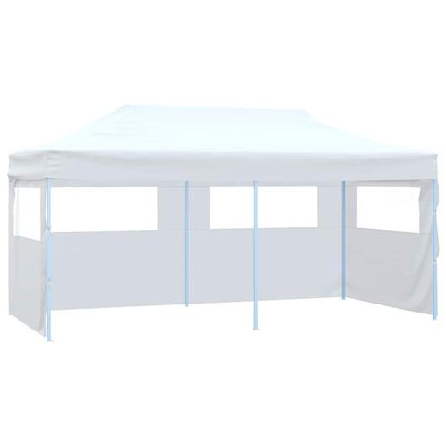 vidaXL Partytent met 4 zijwanden inklapbaar 3x6 m staal wit, Tuin en Terras, Partytenten, Nieuw, Verzenden
