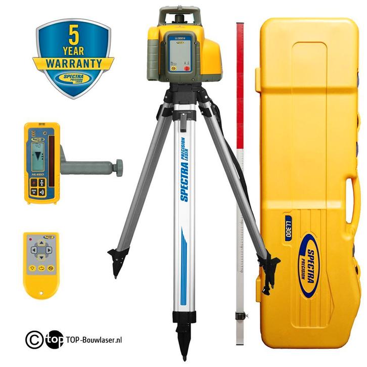 Spectra Bouwlaser Kofferset | Afschot | Incl. MM Ontvanger!, Doe-het-zelf en Bouw, Meetapparatuur, Nieuw, Verzenden
