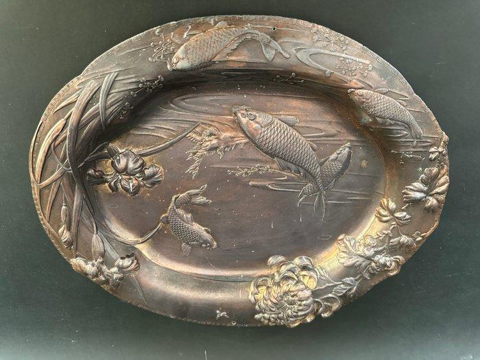 Decoratief dienblad - Japanese Meiji Period Mixed-Metal, Antiek en Kunst, Antiek | Overige Antiek