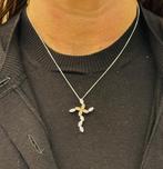 Halsketting - 18 karaat Witgoud, Geel goud - 0.32ct. tw. -, Nieuw