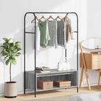 vidaXL Kledingrek met opslag Grijs 100 x 44 x 160 cm Bewerkt, Huis en Inrichting, Verzenden, Nieuw