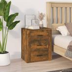 vidaXL Nachtkastje 50x36x60 cm bewerkt hout gerookt, Huis en Inrichting, Slaapkamer | Nachtkastjes, Verzenden, Nieuw