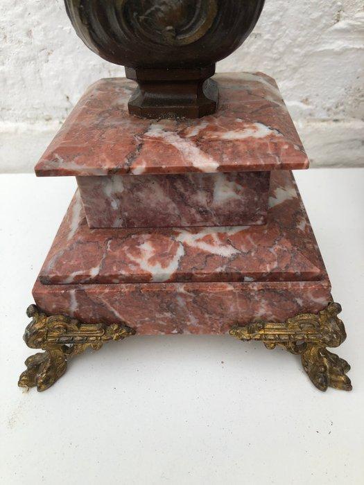 Vaas (2) - Decoratie van de open haard - Marmer,, Antiek en Kunst, Curiosa en Brocante