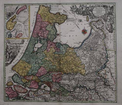 Pays-Bas - Hollande, Utrecht; M. Seutter - Tabula Comitatus, Boeken, Atlassen en Landkaarten