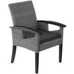 tectake Wicker stoel Rosarno - grijs, Verzenden, Nieuw