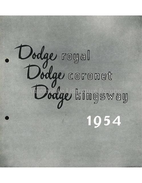 1953 DODGE KINGSWAY-CUSTOM, KINGSWAY-DELUXE, KINGSWAY BROC.., Boeken, Auto's | Folders en Tijdschriften, Ophalen of Verzenden