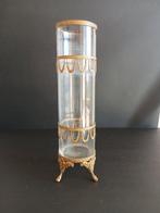 Vaas - Glas, Metaal - XIX, Antiek en Kunst, Antiek | Glaswerk en Kristal