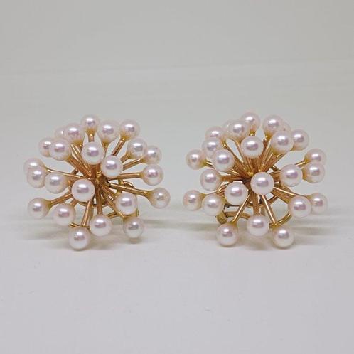 Boucles doreilles - 18 carats Or jaune Perle, Handtassen en Accessoires, Oorbellen