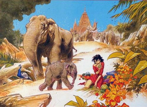 Frank Pé - 1 Offset Print - Zoo - Manon et les éléphants, Boeken, Strips | Comics