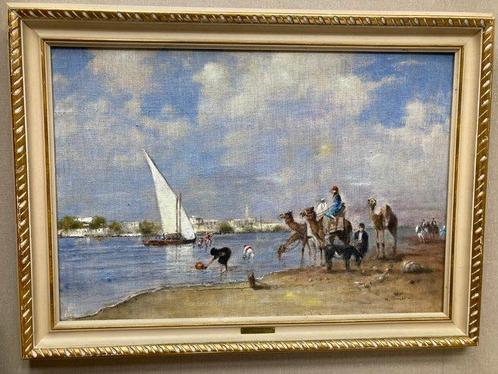 Scuola francese (XX), da Leon Auguste Adolphe Belly - Nomadi, Antiek en Kunst, Kunst | Schilderijen | Klassiek