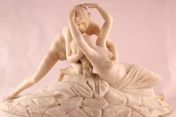 Groot antiek beeld - naar Antonio Canova - sculptuur, Cupido