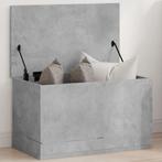 vidaXL Opbergbox 60x35x35 cm bewerkt hout betongrijs, Verzenden, Nieuw