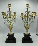 Kandelaar (2) - Brons, Marmer, Antiek en Kunst