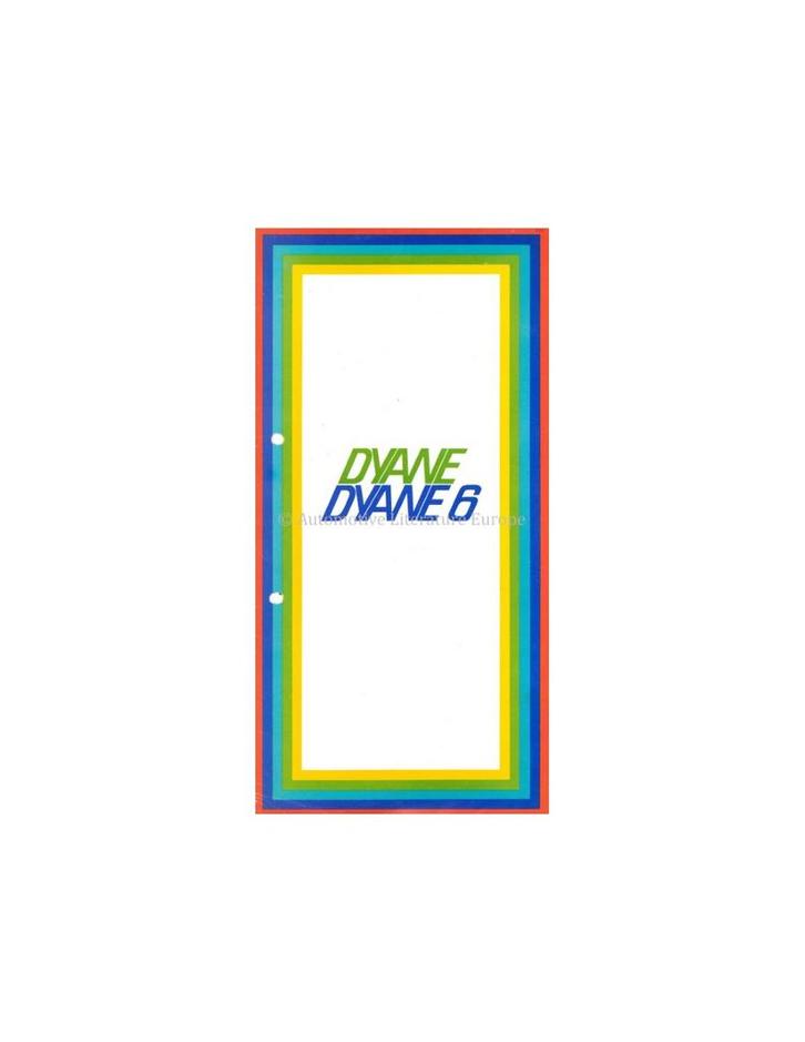 1968 CITROEN DYANE BROCHURE NEDERLANDS, Livres, Autos | Brochures & Magazines, Enlèvement ou Envoi