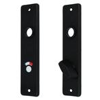 Ami kortschild WC63/8 aluminium zwart, Klink of Kruk