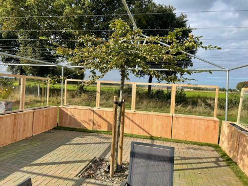 ACTIE (10 % korting)  Douglas bloembak met plexiglas