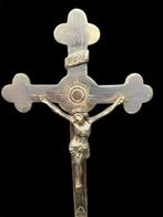 Crucifix - Koper - 1850-1900 - Antiek kruisbeeld - 31 cm, Antiek en Kunst