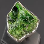 Gemme rare de chrome diopside - Row Stone - bijou en argent