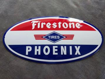 Firestone - Firestone Phoenix tires enamel sign Emailschild