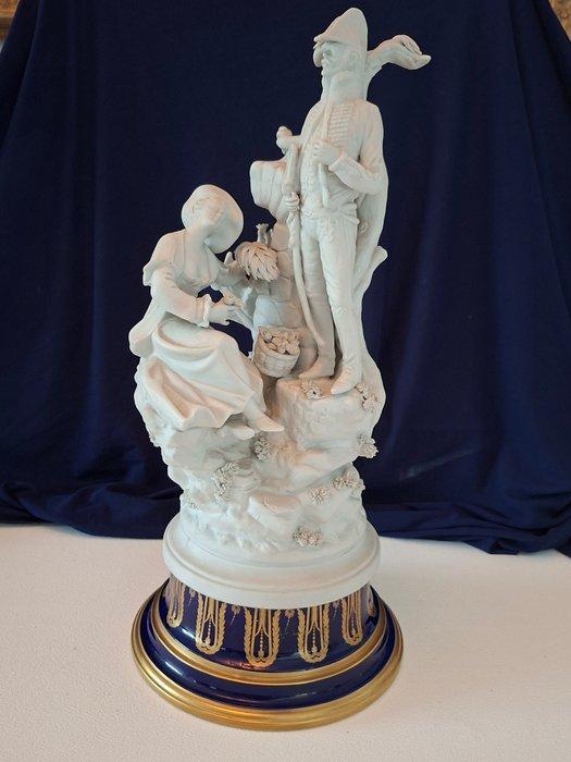 Giulia Mangani - Beeldje - Genegenheid - Biscuit porselein, Antiquités & Art, Antiquités | Verre & Cristal