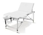 Massagetafel - inklapbaar - 3 secties - aluminium - wit, Sport en Fitness, Ophalen of Verzenden, Nieuw