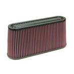 K&N Universeel filter - carbonvezel top - ovale aansluiting, Verzenden, Nieuw