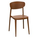 Stoel | LUGANO | Kunststof | Brown | In-/Outdoor |, Verzenden, Nieuw in verpakking