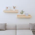 vidaXL Wandschappen 2 st 50x12x9 cm massief grenenhout, Verzenden, Nieuw