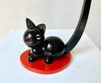 Brezel Katze - Sculpture, Schwarzer Kater um 1960 - 20 cm -
