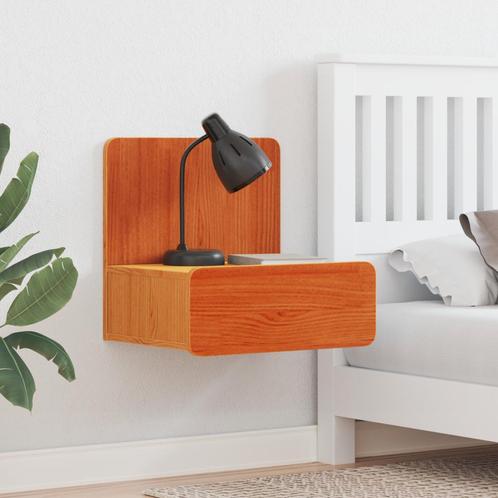 vidaXL Wandgemonteerd nachtkastje 2 pcs Wasbruin 44 x 32.5 x, Huis en Inrichting, Slaapkamer | Nachtkastjes, Nieuw, Verzenden