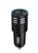 DrPhone Invisible5 Dubbele USB C Autolader 60W 2-poorts PD, Verzenden