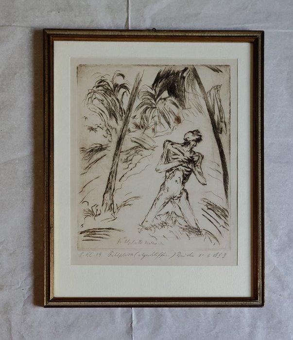 Paul Kleinschmidt (1883-1949) - Don Quixote - etching,, Antiek en Kunst, Antiek | Overige Antiek