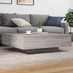 vidaXL Salontafel met LED-verlichting 100x100x31 cm grijs, Huis en Inrichting, Tafels | Salontafels, Verzenden, Nieuw