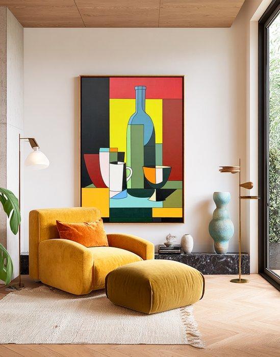 Alejandro Gonzalez - Bodegones Geométricos 59 - XL - (NO, Antiek en Kunst, Kunst | Schilderijen | Modern