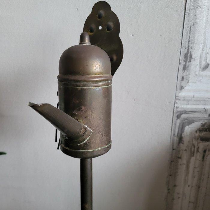 Olielamp - Koper - Olie lamp Snotneus oerhol, Antiek en Kunst, Antiek | Overige Antiek