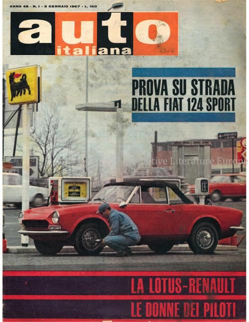1967 AUTO ITALIANA MAGAZINE 01 ITALIAANS, Boeken, Auto's | Folders en Tijdschriften, Ophalen of Verzenden