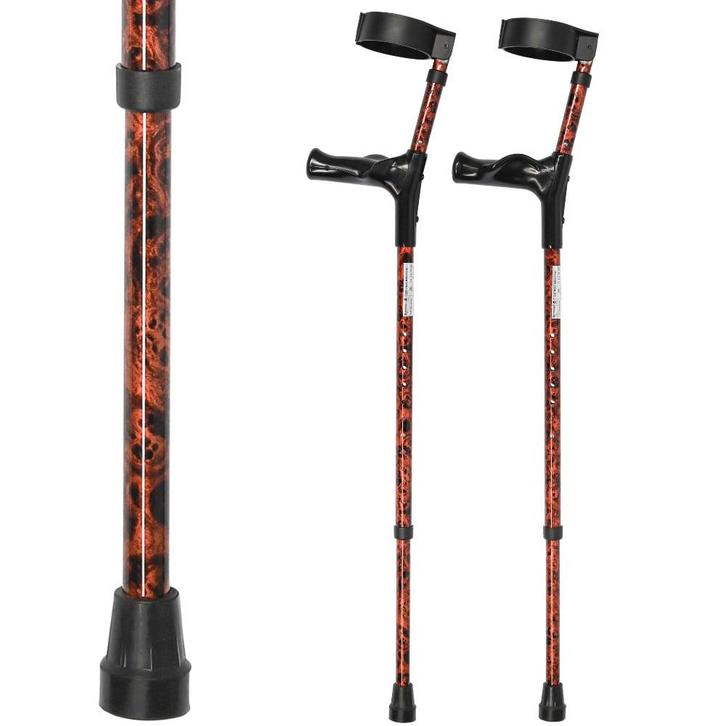 Elleboogkrukken ergonomisch met bruine print, Divers, Matériel Infirmier, Enlèvement ou Envoi