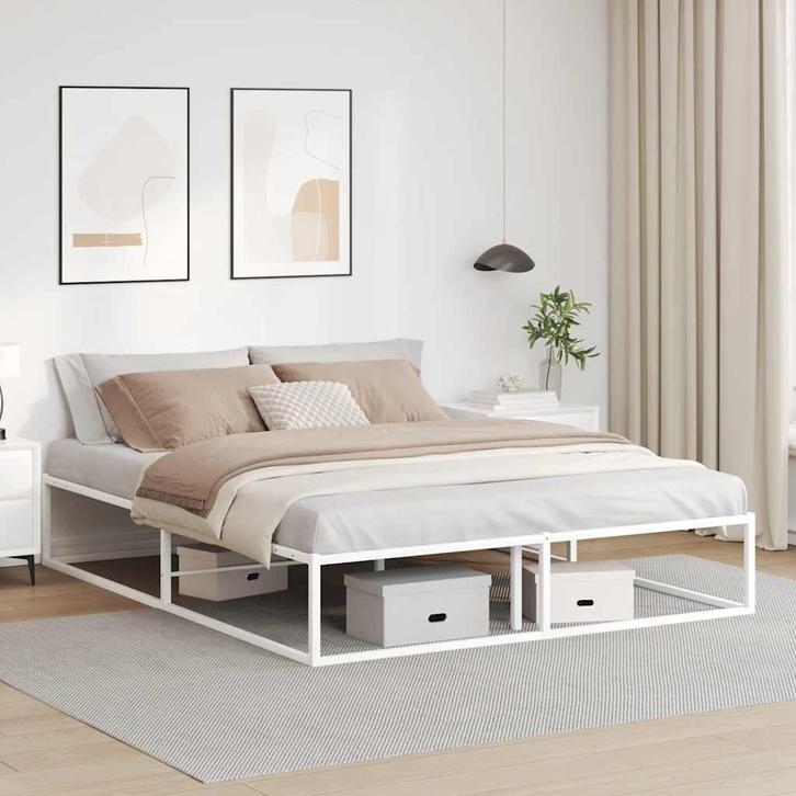 vidaXL Bedframe zonder matras 160x200 cm wit, Huis en Inrichting, Slaapkamer | Bedden, Nieuw, Verzenden