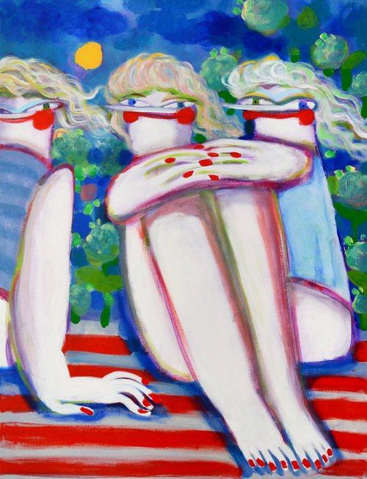 Yana Medow - Not Listening, Just Judging XL, Antiek en Kunst, Kunst | Schilderijen | Modern