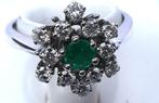 Bucherer - Ring - 18 karaat Witgoud Smaragd - Diamant -, Nieuw