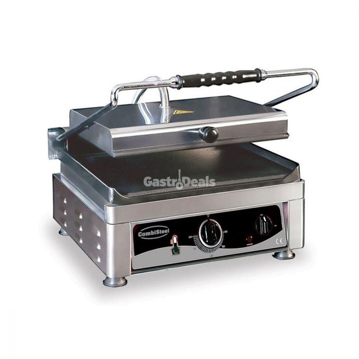 Contactgrill glad en geribd, Zakelijke goederen, Horeca | Keukenapparatuur, Nieuw in verpakking, Fornuis, Frituur en Grillen, Verzenden