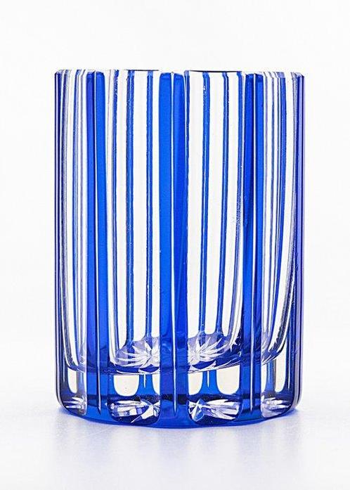 Art Deco Otto Prutscher-Wiener Werkstadt Faceted Cobalt, Antiek en Kunst, Antiek | Glaswerk en Kristal