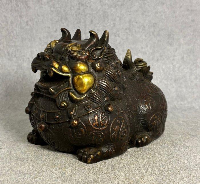 Fabeldier 18 cm / 1.9 kg - Brons - China - Eind 20e eeuw, Antiek en Kunst, Antiek | Overige Antiek