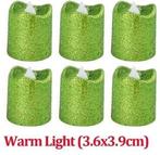 LED Minikaarsje Glitter Groen per stuk, Nieuw