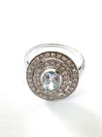 Ring Witgoud Aquamarijn - Diamant